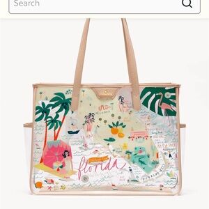 Spartina 449 Florida Map Tote - Pink and Green. Like new.